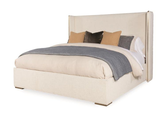American Home Furniture Century Upholstered Wing Bed - King