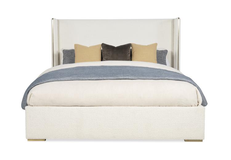 American Home Furniture Century Upholstered Wing Bed - King