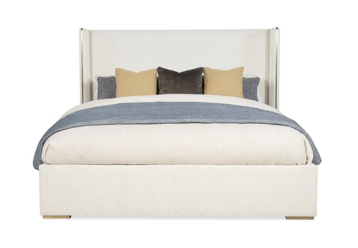 American Home Furniture Century Upholstered Wing Bed - King