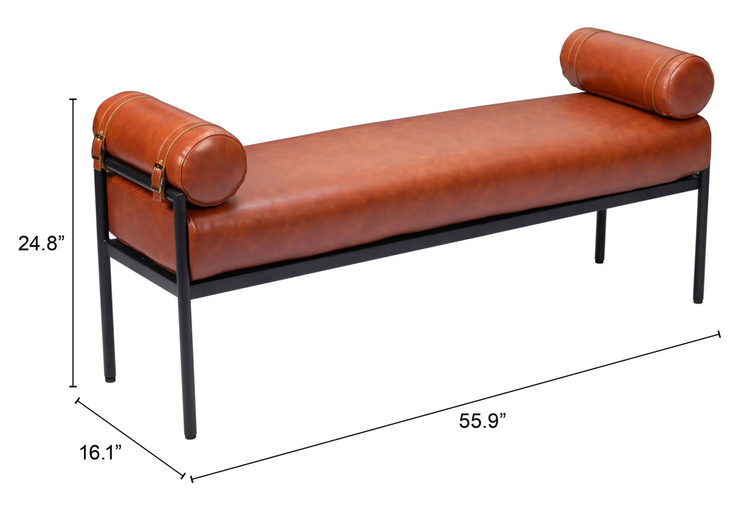 Barrow Bench Brown - AmericanHomeFurniture