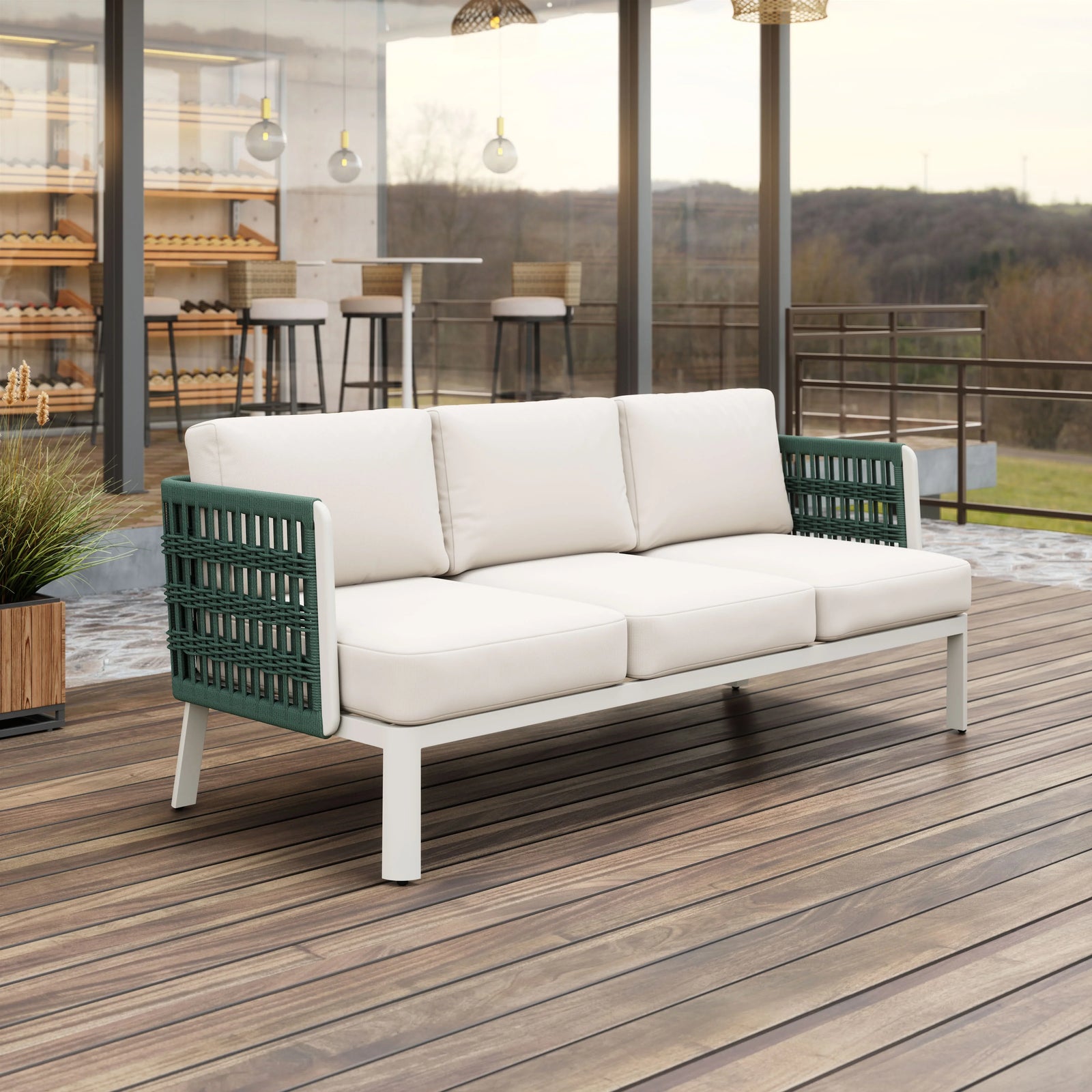 Zuo Bridgehampton Sofa White OUTDOOR SOFAS + SECTIONALS