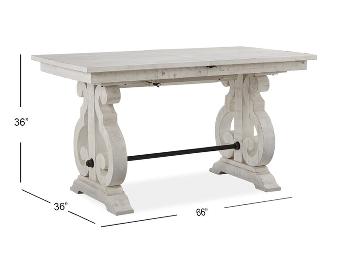 Bronwyn Alabaster Extendable Rectangular Counter Height Dining Table - D4436-42