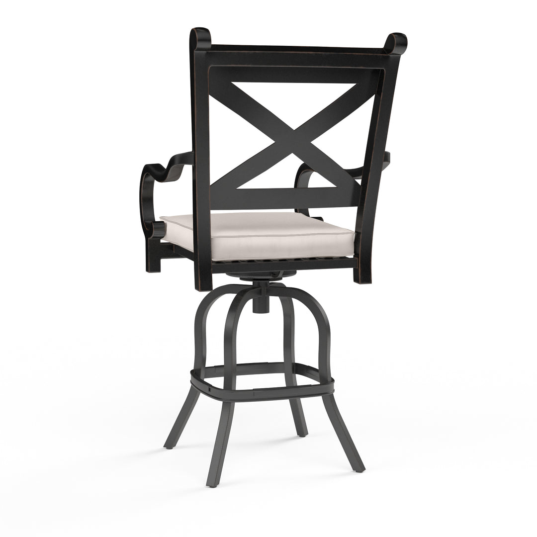 Monterey Barstool in Canvas Natural w/ Self Welt