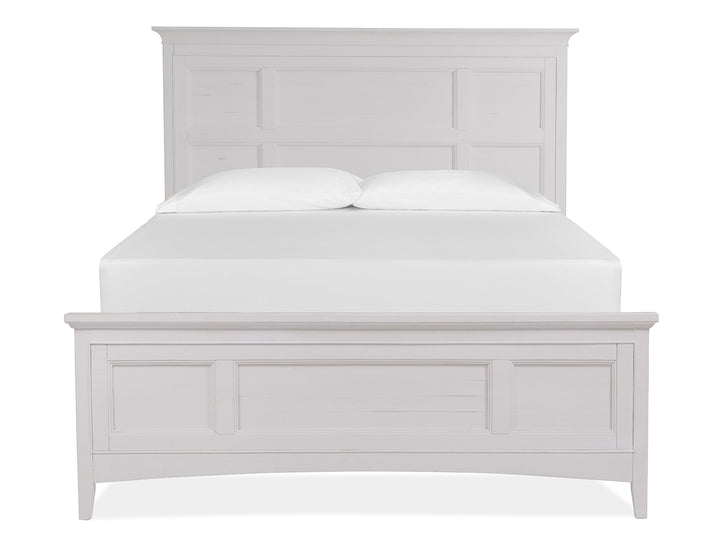 Heron Cove Chalk White And Dovetail Grey King Panel Storage Bed - B4400-65