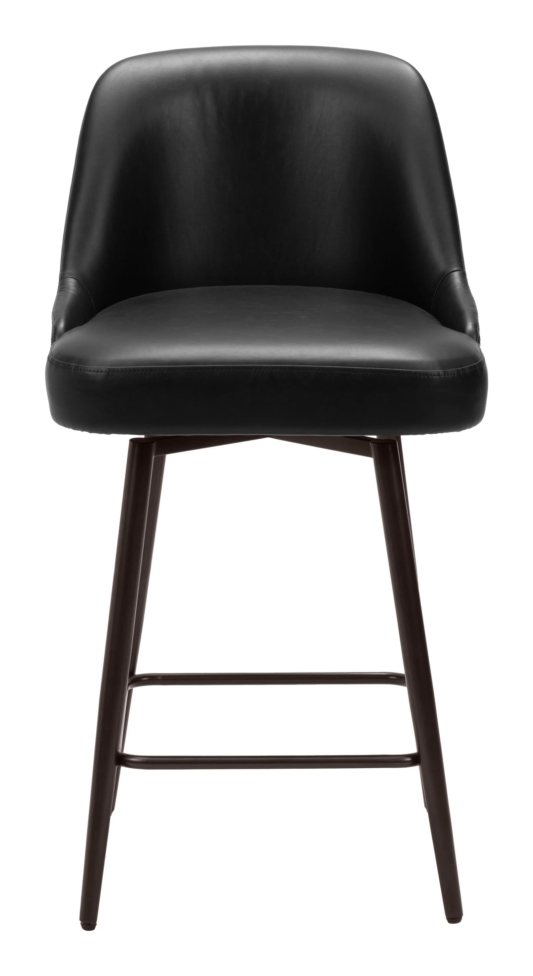 Keppel Swivel Counter Stool Black & Bronze - AmericanHomeFurniture