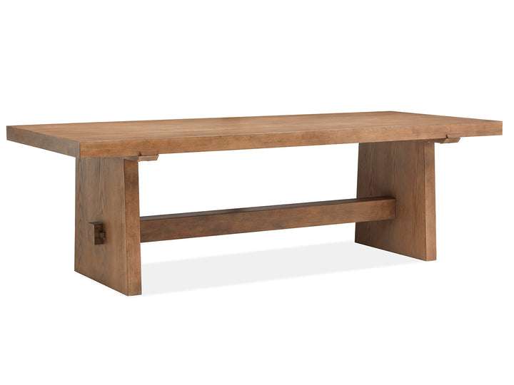 Lindon Belgian Wheat Trestle Dining Table - D5570-21
