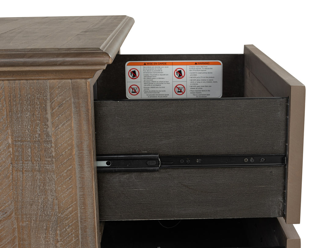 Lancaster Dovetail Grey Drawer Nightstand - B4352-01