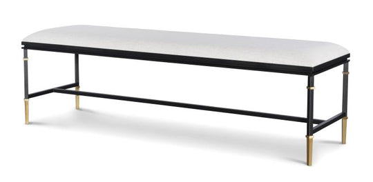 American Home Furniture Century Monterey Upholstered/Metal Bench