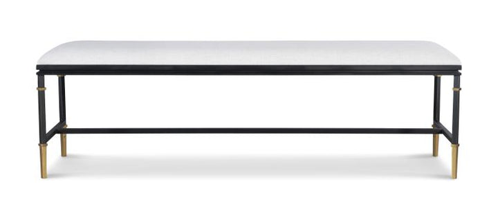 American Home Furniture Century Monterey Upholstered/Metal Bench