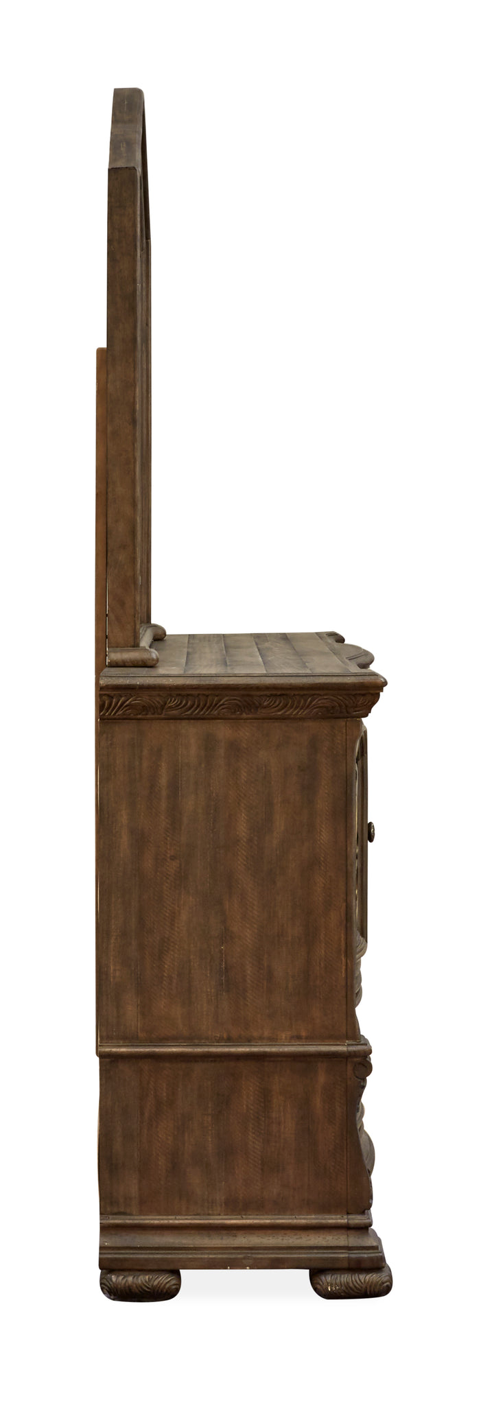 Durango Willadeene Brown Drawer Dresser With Shaped Mirror - B5133-2045