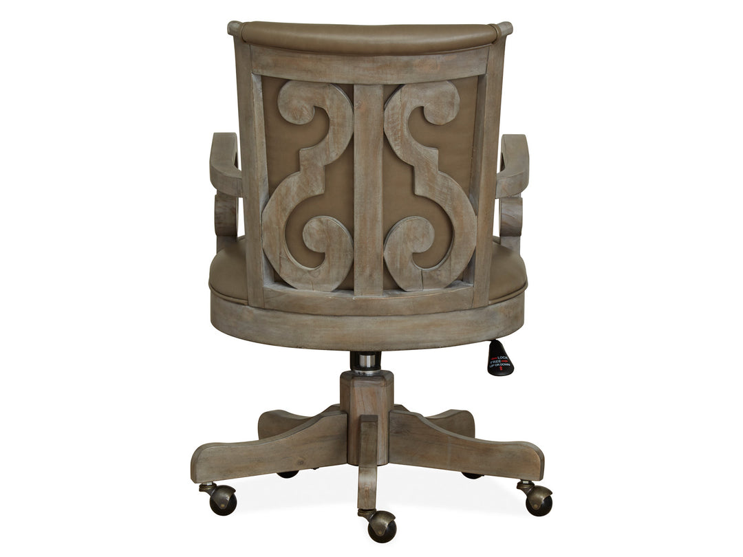 Tinley Park Dove Tail Grey Fully Upholstered Swivel Chair - H4646-83
