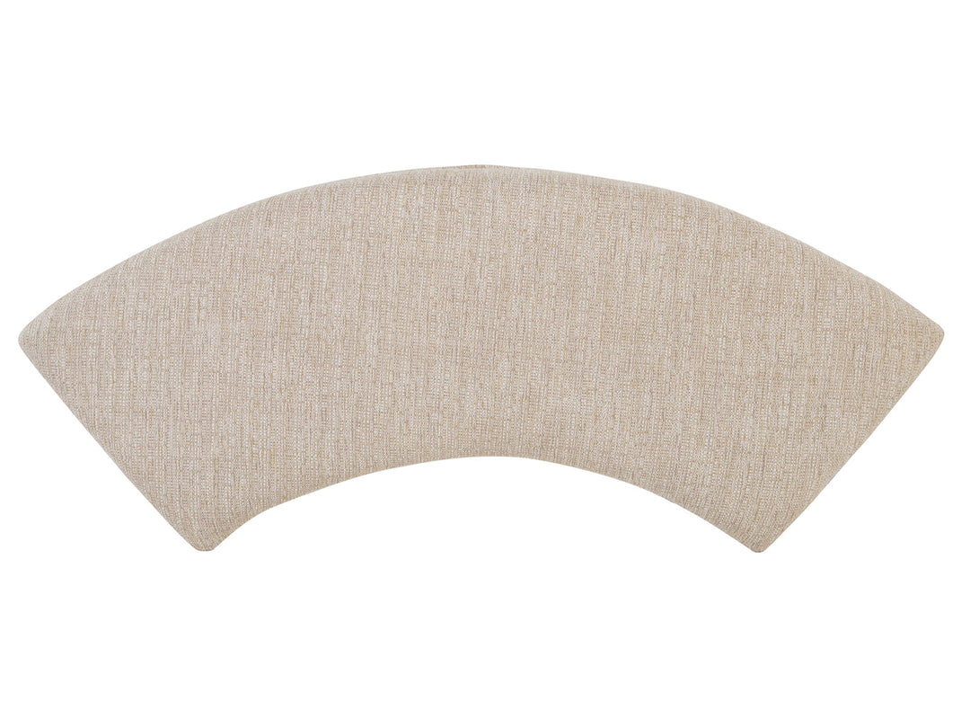 Heron Cove Chalk White And Dovetail Grey Upholstered Curved Bench - D4400-67