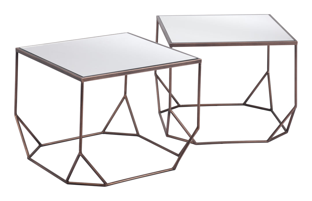 Arzon Coffee Table Set (2-Piece) Bronze - 109835