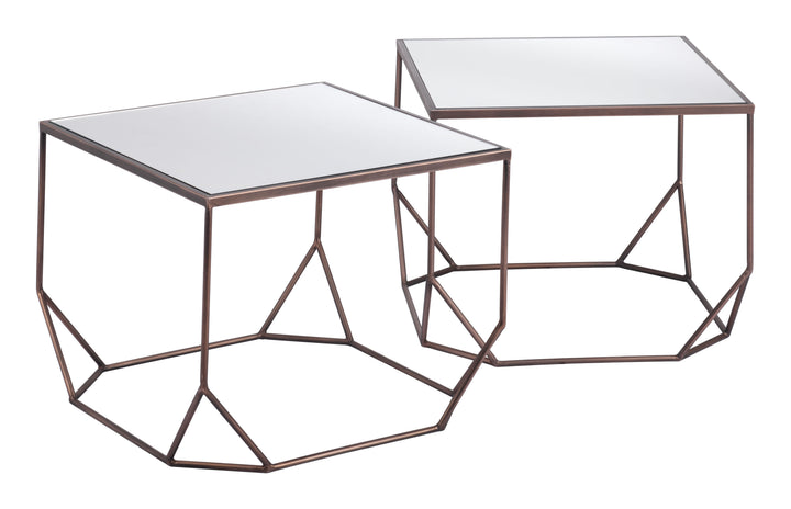 Arzon Coffee Table Set (2-Piece) Bronze - 109835