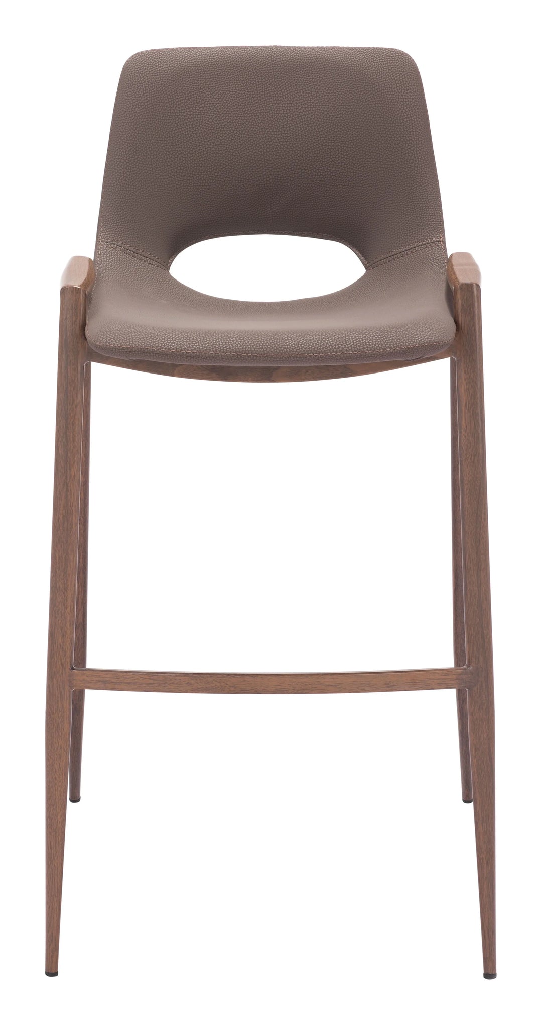 Desi Barstool (Set of 2) Brown & Walnut - AmericanHomeFurniture