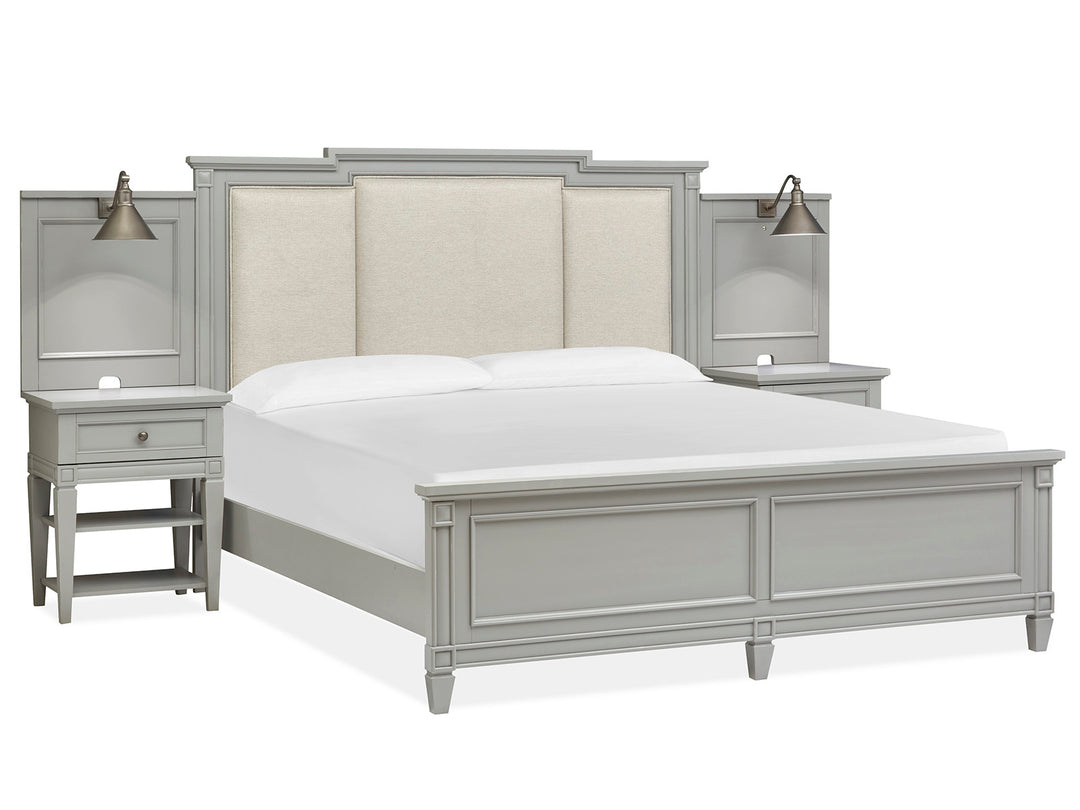 Glenbrook Pebble California King Upholstered Wall Bed - B5668-75B