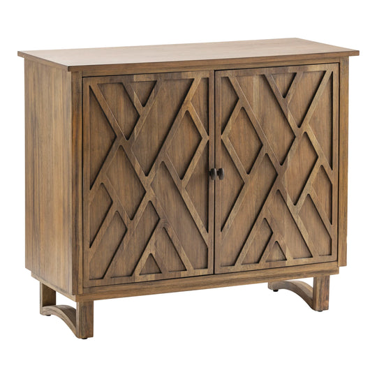 Crestview Collection Two-Door Wood Cabinet With Carved Overlay CABINETS