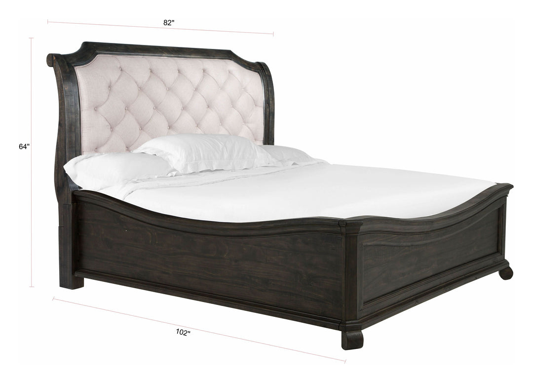 Bellamy Peppercorn Sleigh Bed