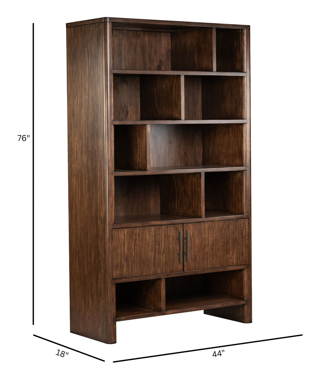 Belville Chestnut Brown Display Cabinet - D6520-08