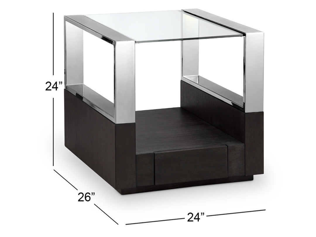 Revere Graphite Rectangular End Table - T4562-03