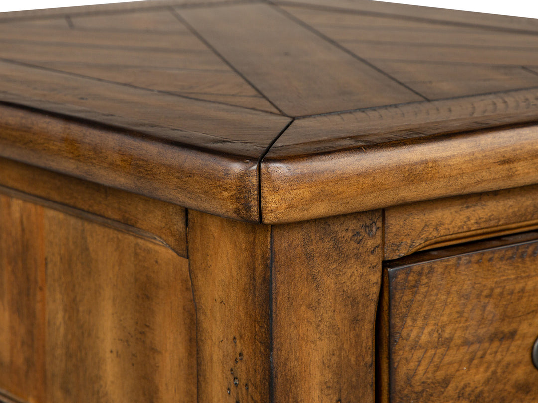 Chesterfield Farmhouse Timber Rectangular End Table - T4717-03
