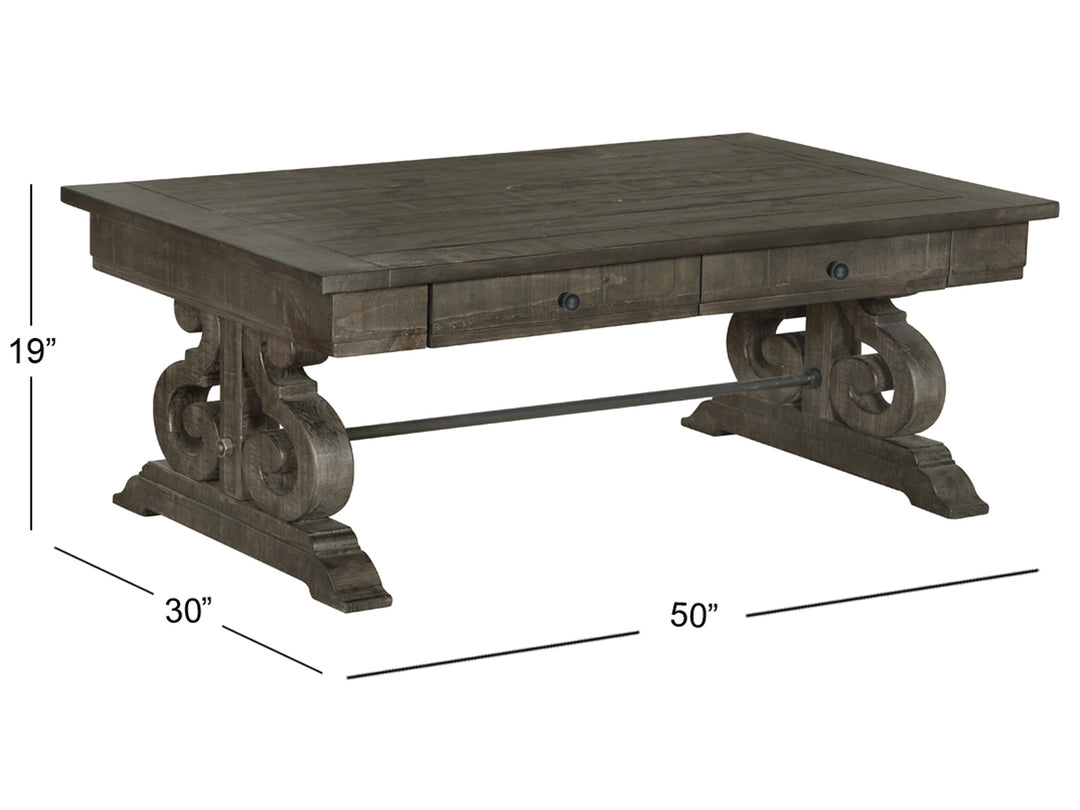 Bellamy Peppercorn Rectangular Cocktail Table - T2491-43