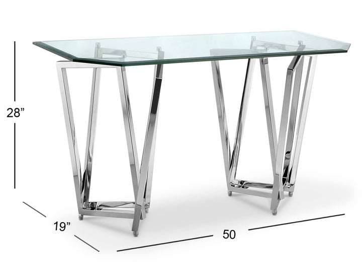 Lenox Square Acadia White Rectangular Sofa Table - T3790-73