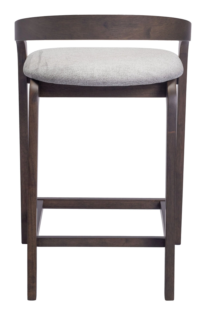 Troy Counter Stool (Set of 2) Dove Gray & Espresso - AmericanHomeFurniture