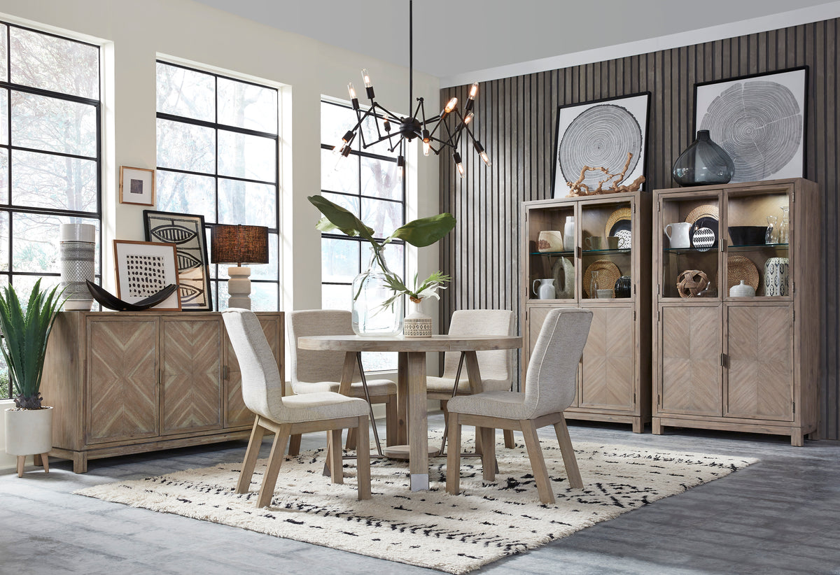 Ainsley Cerused Khaki 48" Round Dining Table - D5333-22