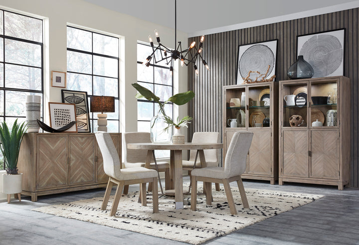 Ainsley Cerused Khaki 48" Round Dining Table - D5333-22