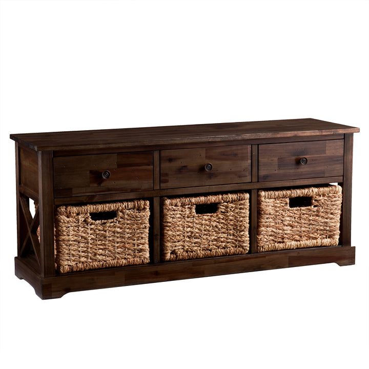 American Home Furniture | SEI Furniture - Jayton Storage Bench w/ Drawers