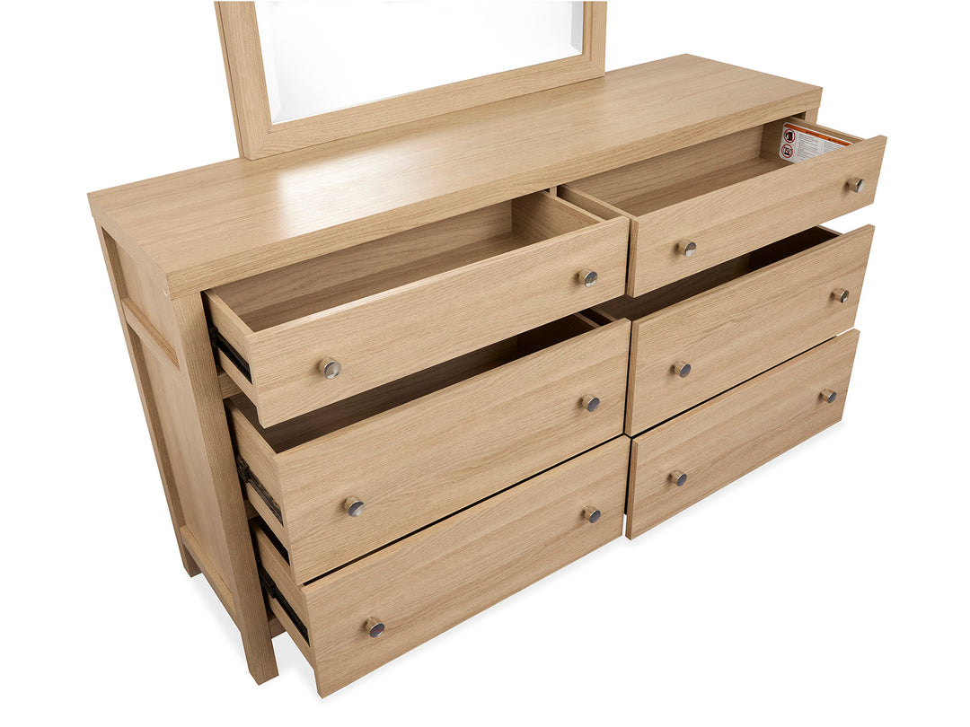 Merrifield Sandstone Beige Dresser With Portrait Mirror - B5906-2242
