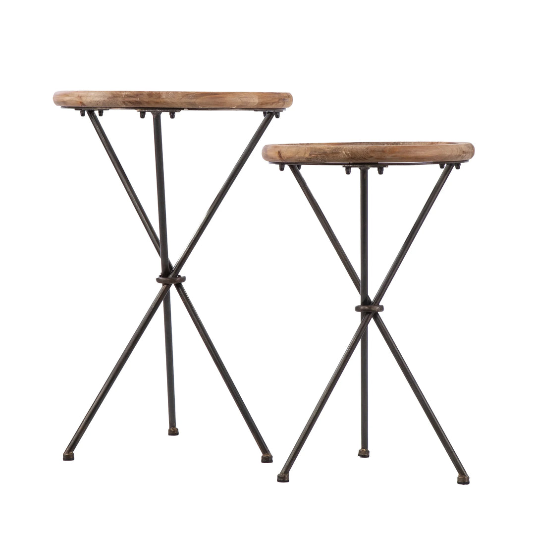 Crellon Glass-Top Accent Tables – 2pc Set - AmericanHomeFurniture