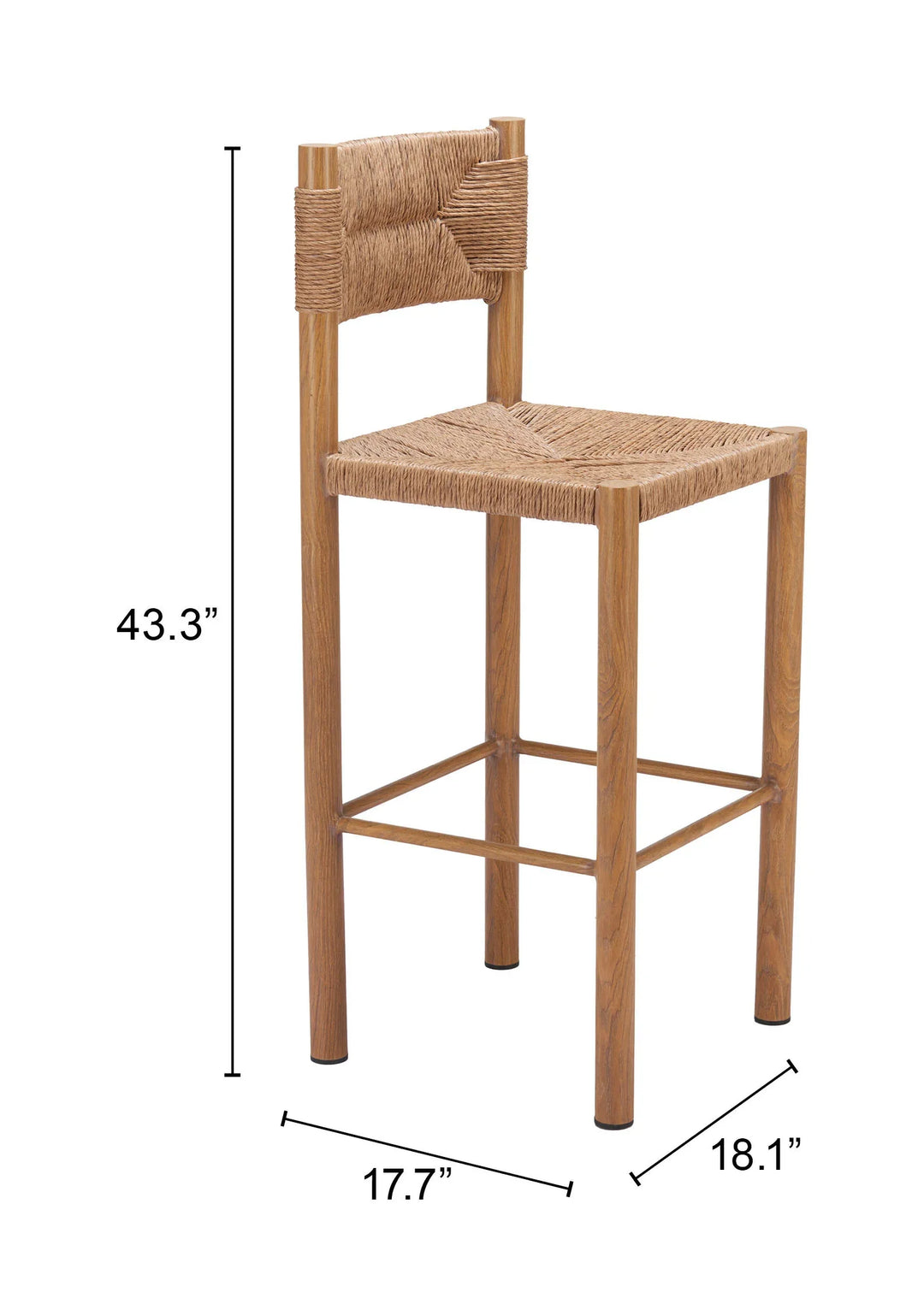 Iska Barstool (Set of 2) Natural - AmericanHomeFurniture