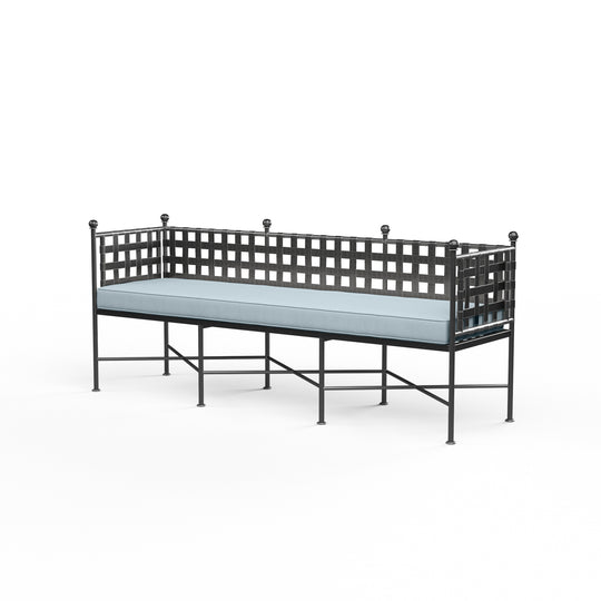 Provence Garden Bench in Canvas Skyline w/ Self Welt