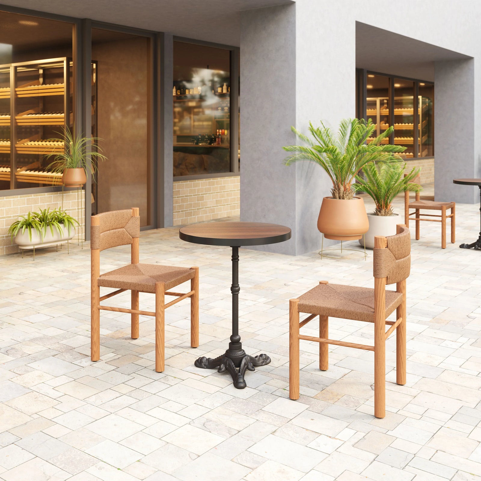 Zuo Iska Dining Chair (Set of 2) Natural OUTDOOR DINING CHAIRS
