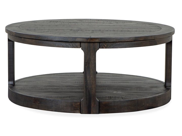 Boswell Peppercorn Round Cocktail Table With Casters - T5263-45