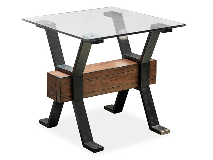 Sawyer Toasted Nutmeg And Smoked Iron Rectangular End Table - T4570-03