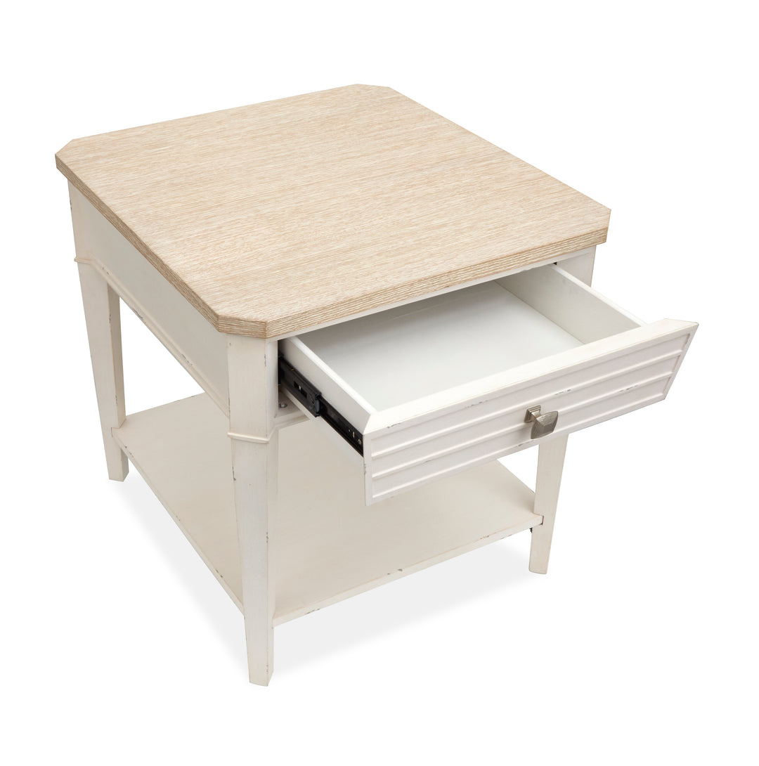 Echo Isles Sea Pearl And Driftwood Rectangular End Table - T6310-03