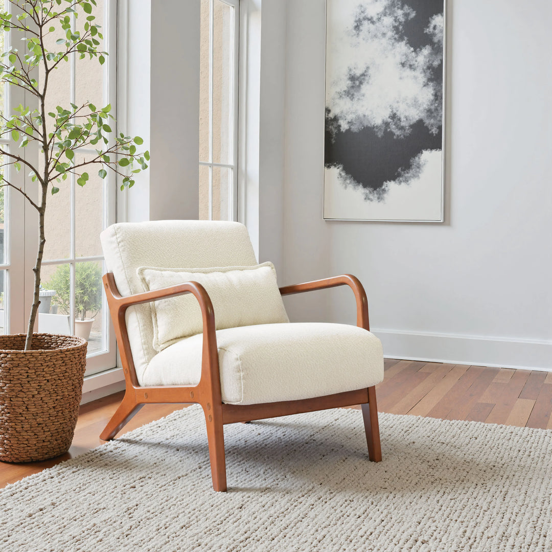 Macio Accent Chair Cream - AmericanHomeFurniture