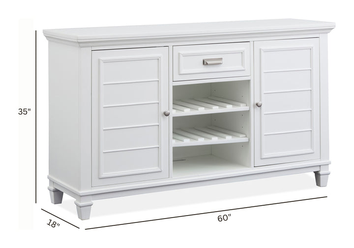 Charleston White Dove White Server - D5611-15WH