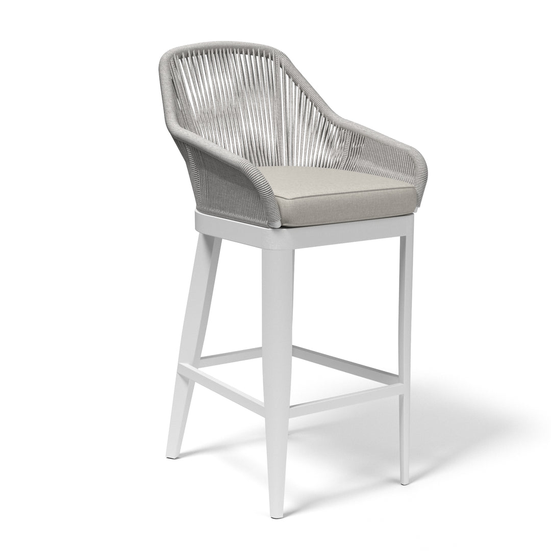 American Home Furniture | Sunset West - Miami Barstool in Echo Ash w/ Self Welt