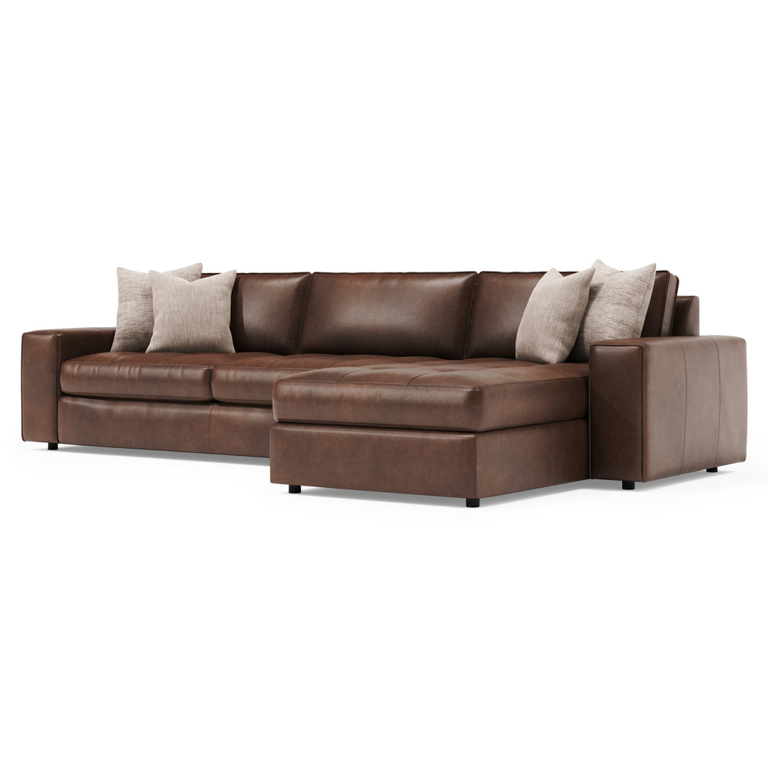 Nest Leather Sectional Right