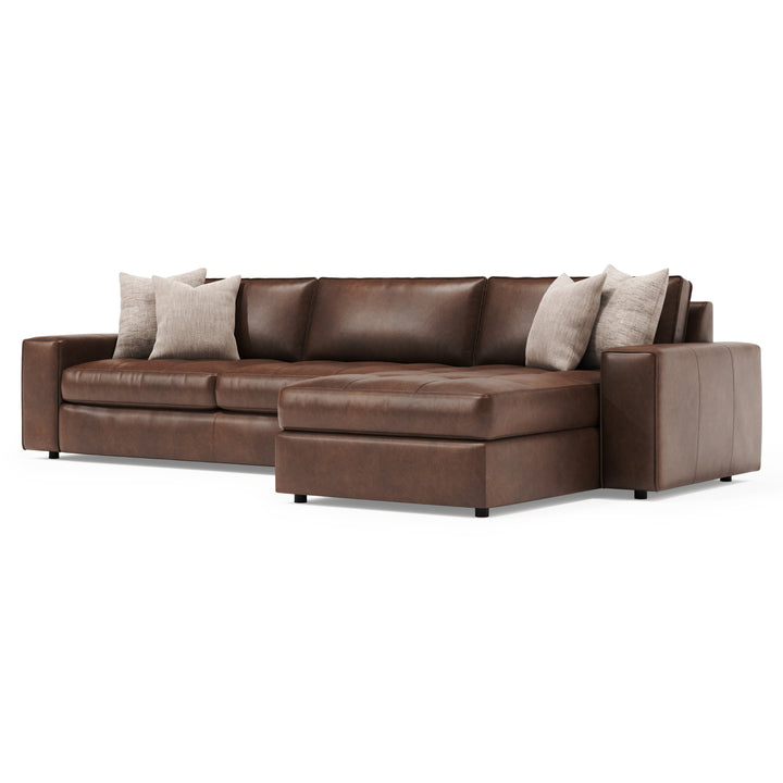 Nest Leather Sectional Right
