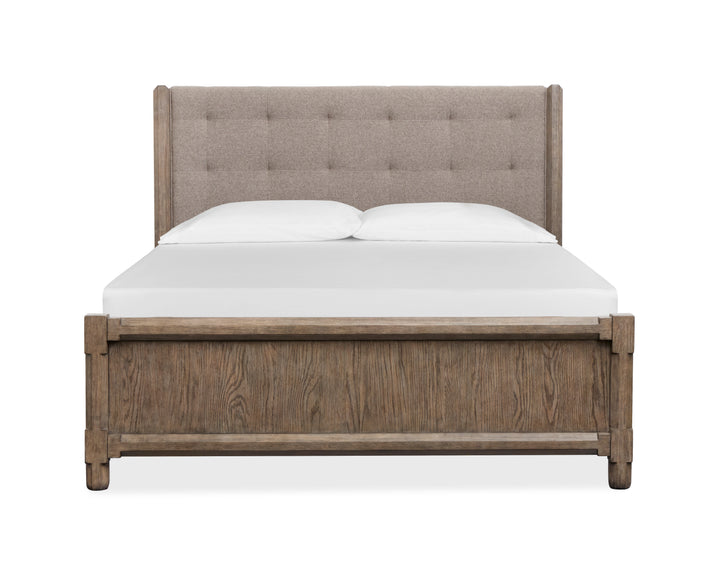 Claremont Smokey Taupe California King Upholstered Panel Bed - B5942-75