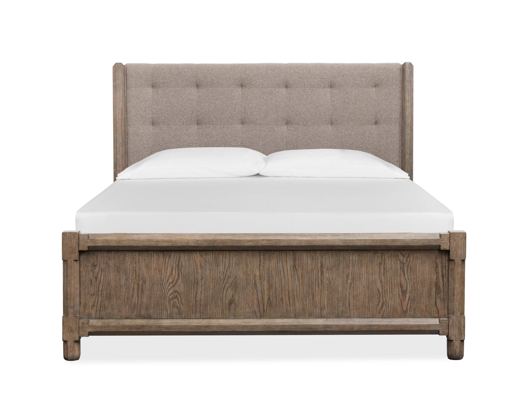 Claremont Smokey Taupe Queen Upholstered Panel Bed - B5942-55