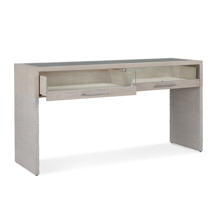 Galicia Two-Drawer Lighted Console Table