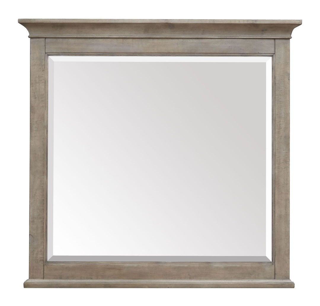 Paxton Place Dovetail Grey Drawer Dresser With Landscape Mirror - B4805-2040