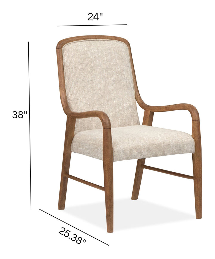 Woodward Dark Clove Wood Slat Back Arm Chair - Set of 2 - D6521-73