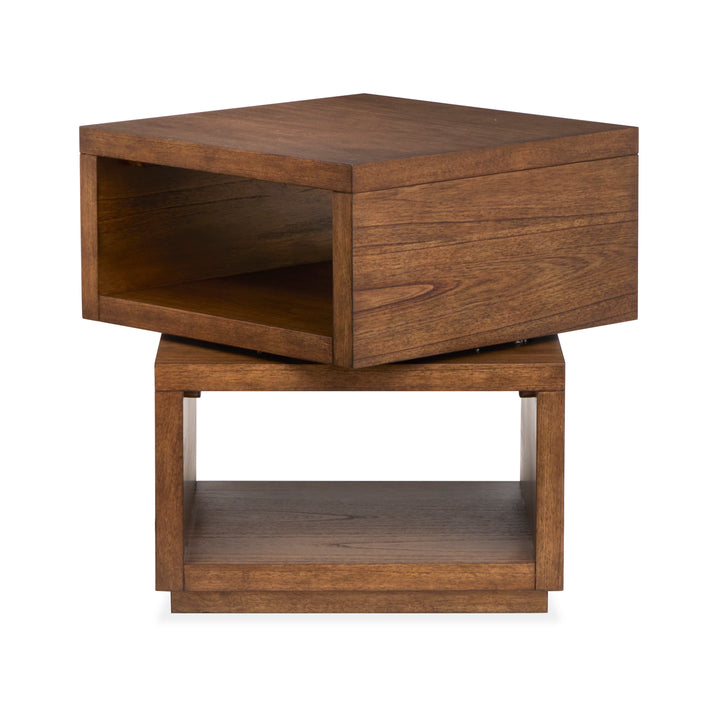 Newton Cinnamon Square End Table - T6505-01
